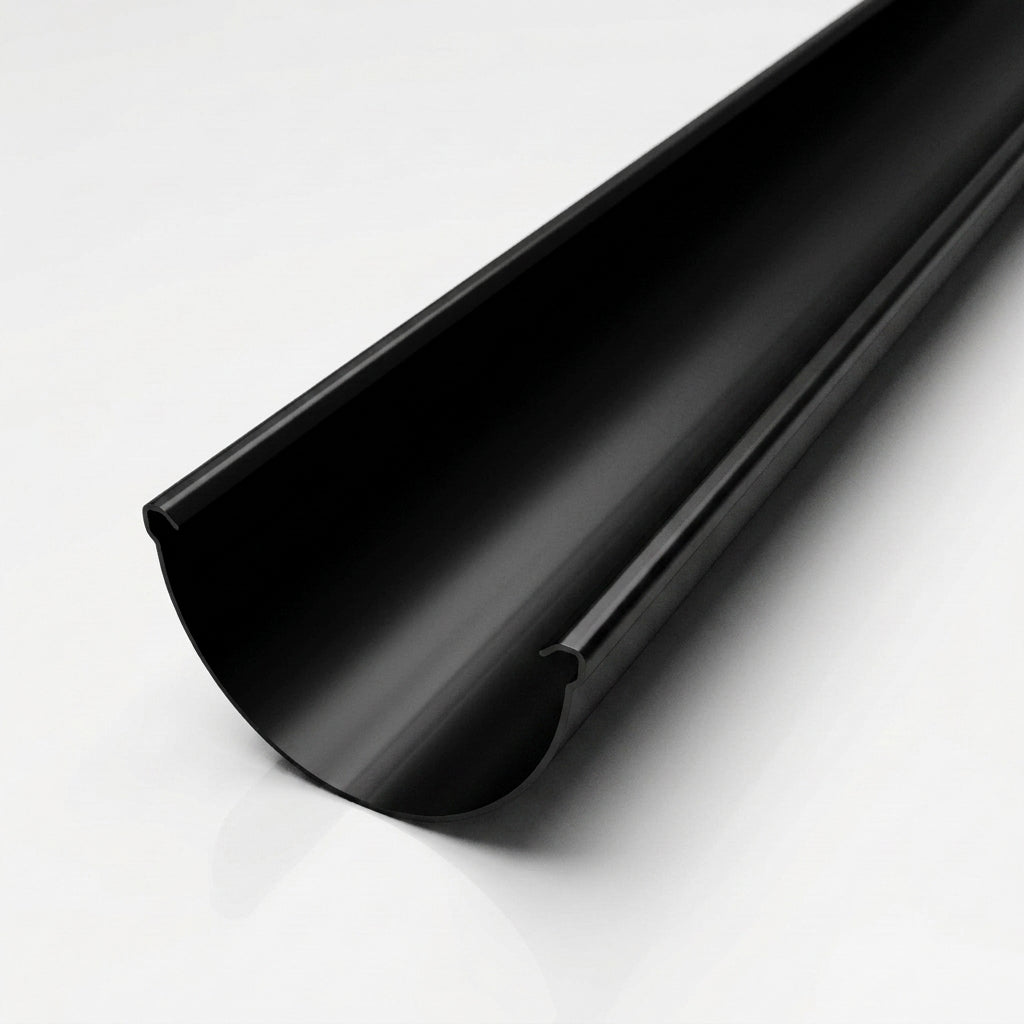 Deepflow Aluminium Gutter Length 130mm × 3m — RAL 9005