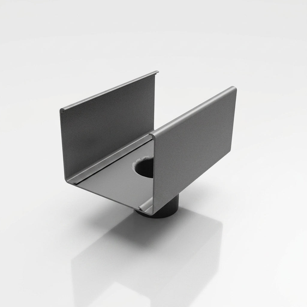 Aluminium Box Gutter Outlet 63mm Diameter 135 x 100mm (view 2)