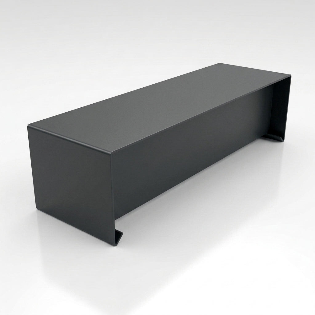 Aluminium Coping Stop End – Secret Fix 75mm — RAL 7021