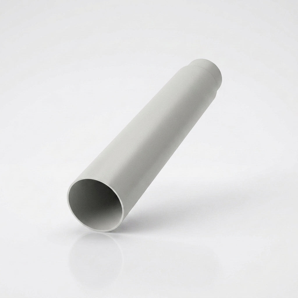 Flush Joint Aluminium Downpipe 63mm Diameter × 3m Length — RAL 7035