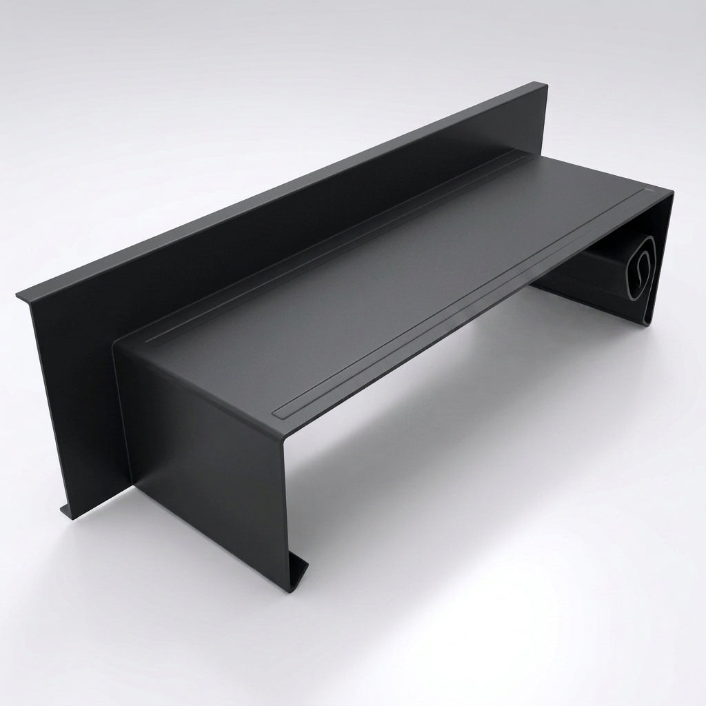 Aluminium Coping Stop End Upstand – Secret Fix — RAL 7021