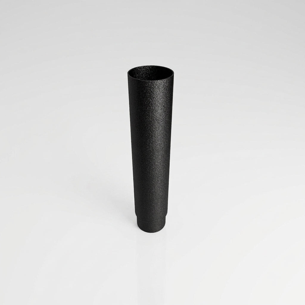 Aluminium Flush Joint Downpipe Sample — Textured Black / 76mmØ