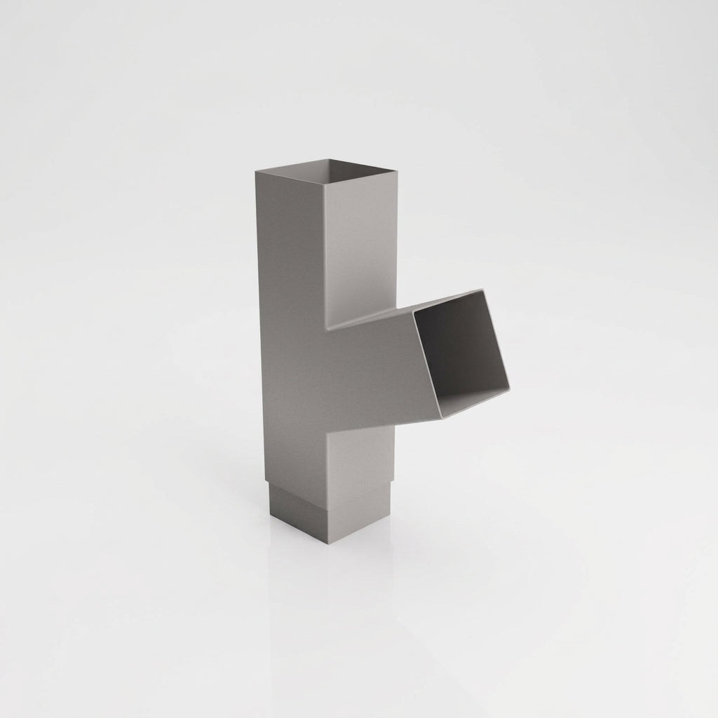 72x72mm Flush Joint Downpipe Branches — 92.5° & 112.5° — RAL 7036 / 112.5 Degrees
