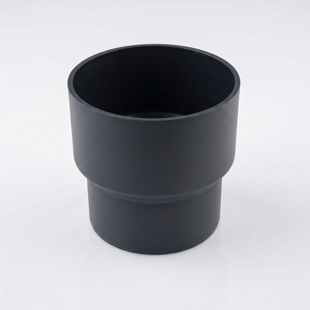 76mm Ø Outlet to Downpipe Length Connector — RAL 7021