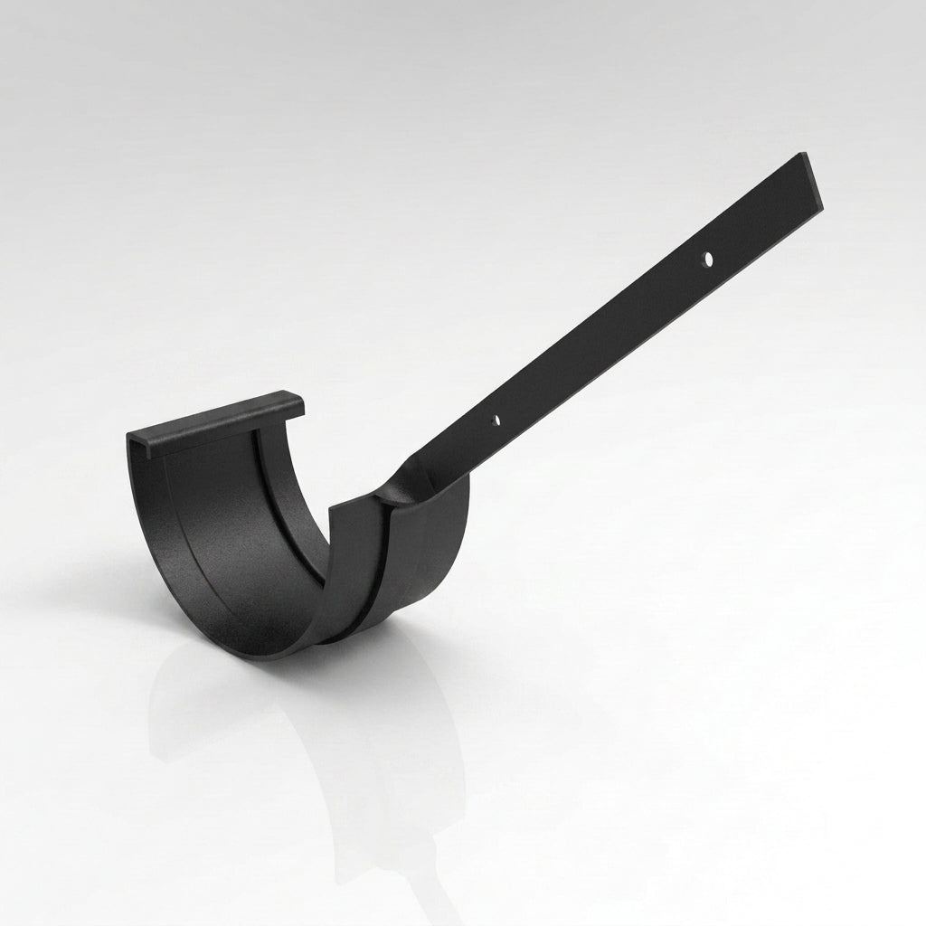 130mm Deepflow Gutter Side Rafter Bracket – Aluminium — Textured Black