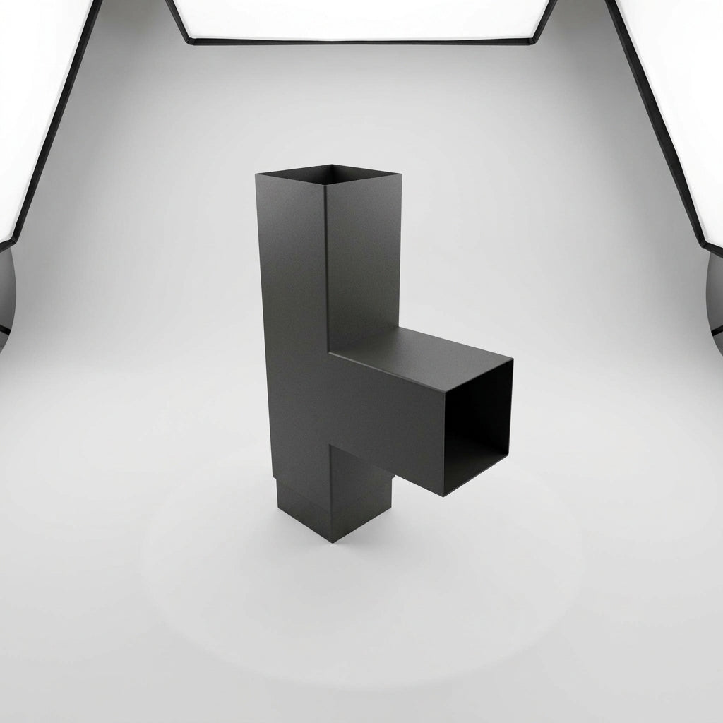 72x72mm Flush Joint Downpipe Branches — 92.5° & 112.5° — RAL 7022 / 92.5 Degrees