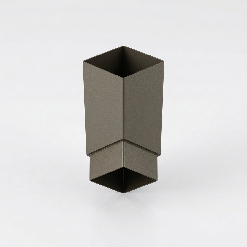 Flush Joint Aluminium Downpipe 72×72mm × 3m — RAL 7022