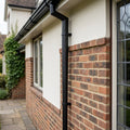 Aluminium Flush Joint Downpipe Sample — Textured Black / 63mmØ (in use)