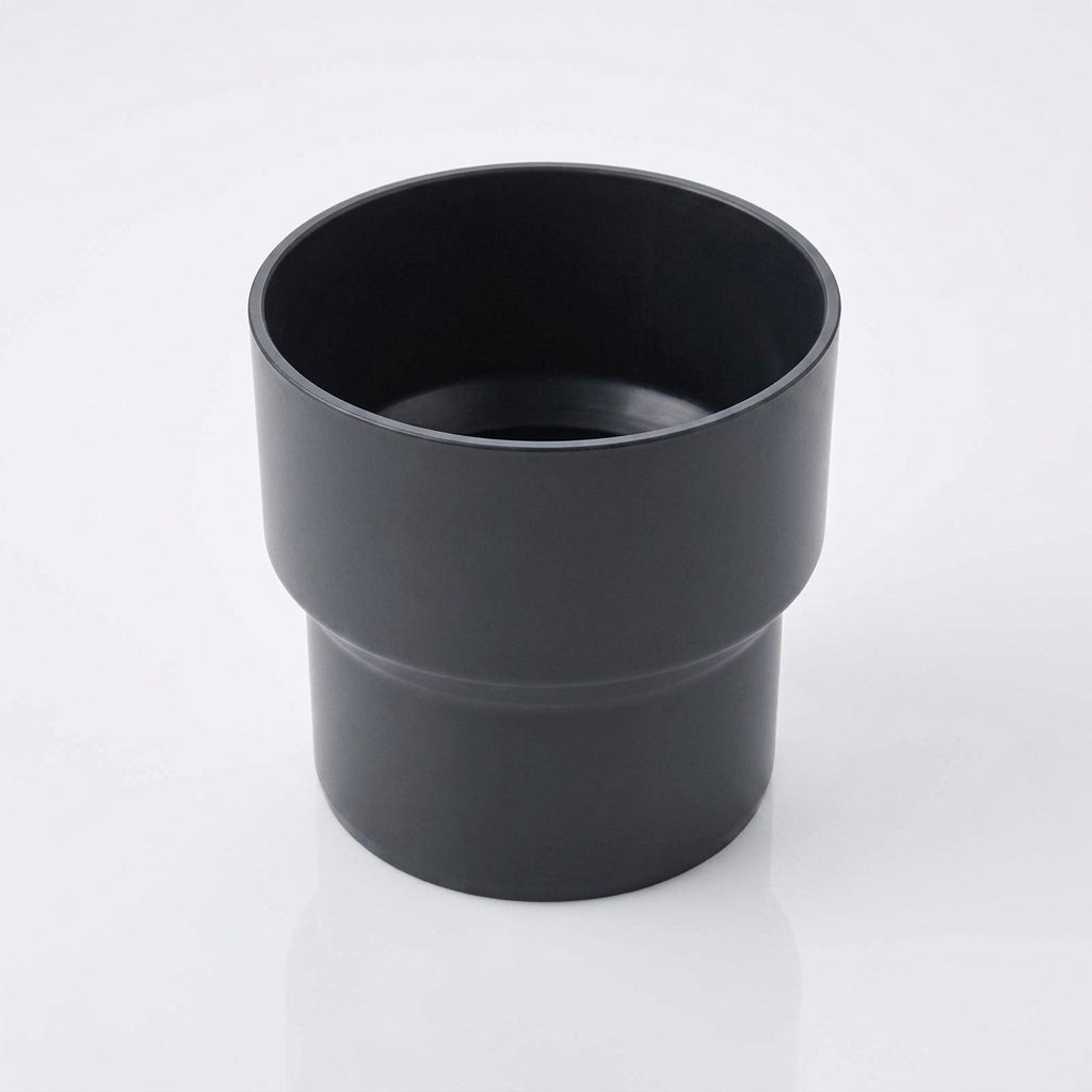 63mm Outlet to Downpipe Length Connector — RAL 7021