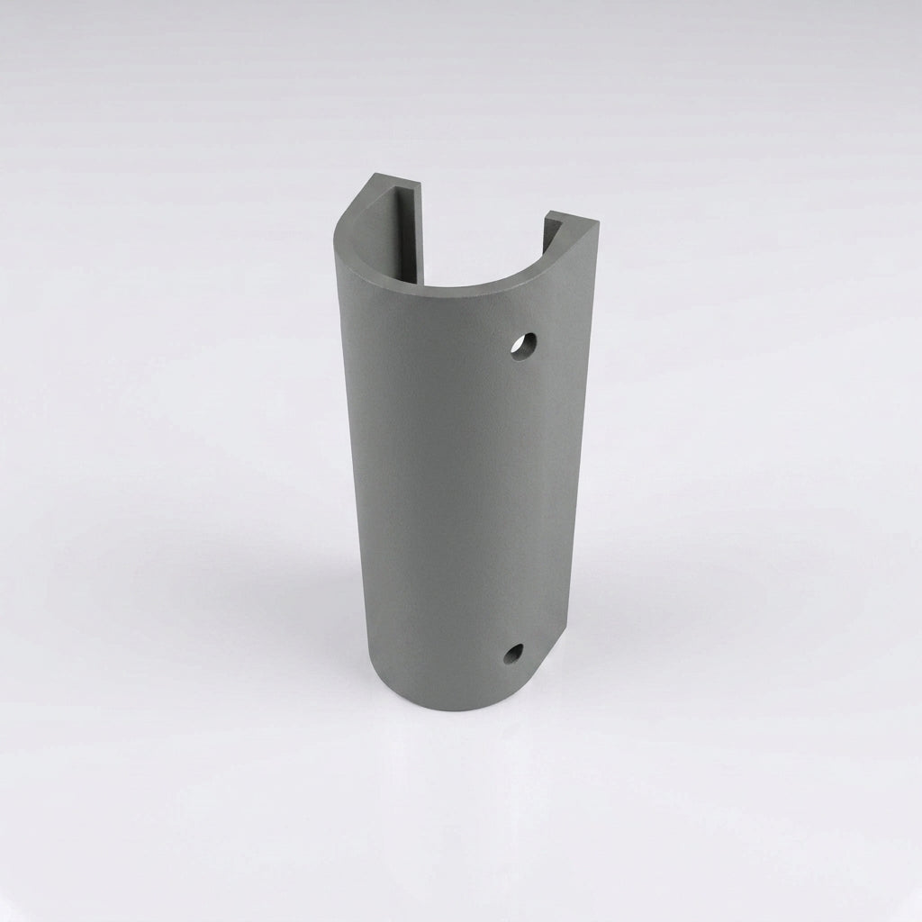 76mm Diameter Aluminium Downpipe Access Plate — RAL 7037