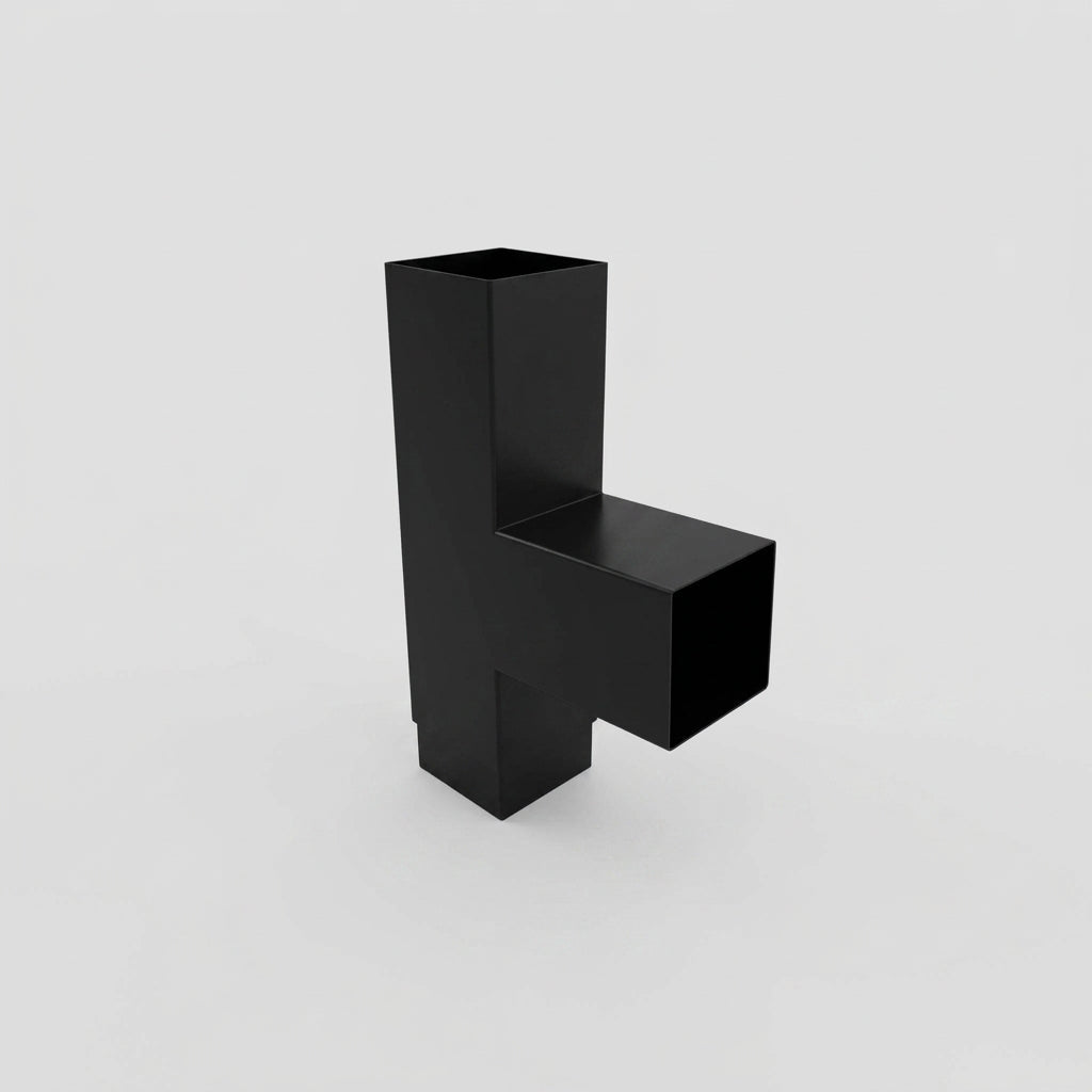72x72mm Flush Joint Downpipe Branches — 92.5° & 112.5° — RAL 9005 / 92.5 Degrees