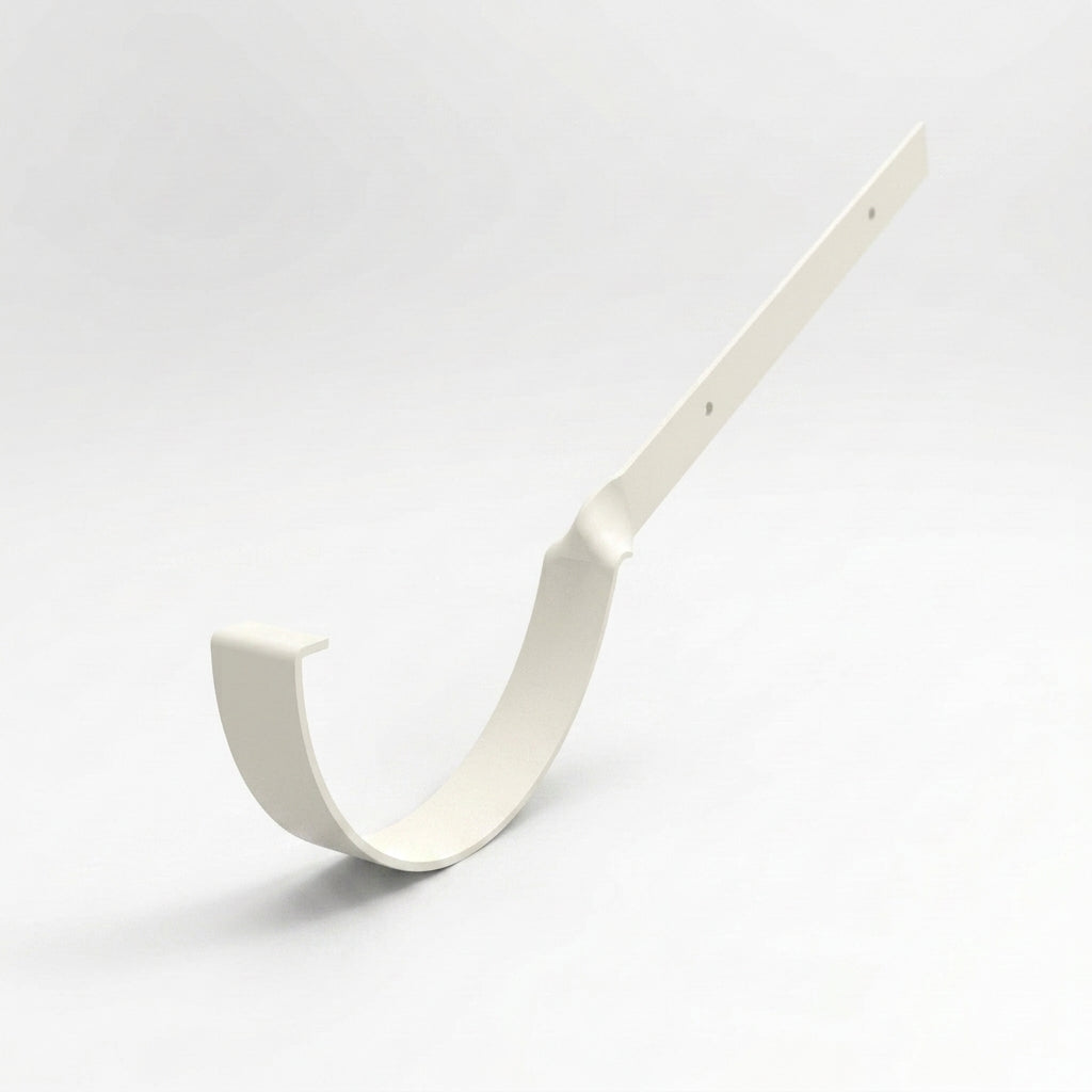 Half Round Aluminium Gutter Side Rafter Bracket 125mm — RAL 9010
