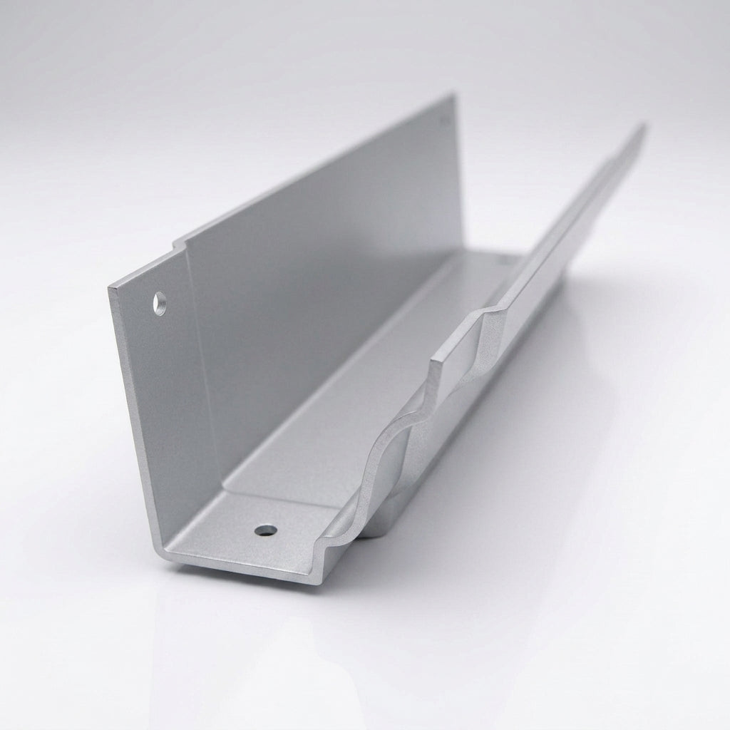 Moulded Ogee Aluminium Gutter Length 125 x 100mm x 1.83m — RAL 9006