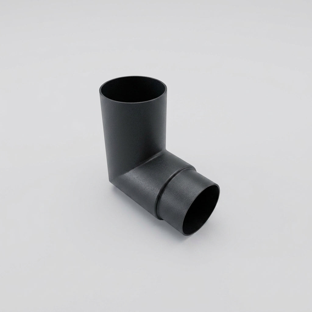 Flush Joint Aluminium Downpipe Bends 63mm Diameter — RAL 7021 / 92.5 Deg