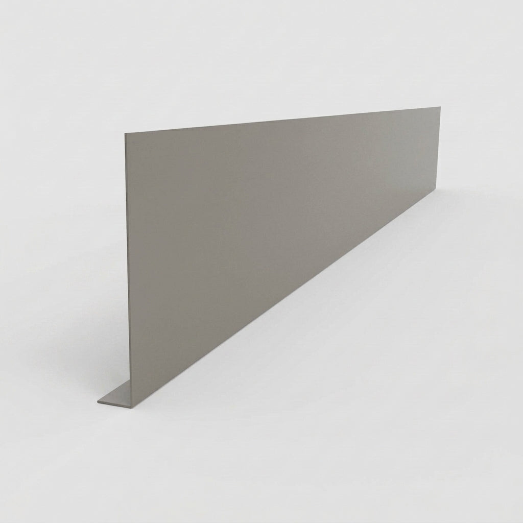 Aluminium Fascia Board Sample — RAL 7036 / 'L' Return