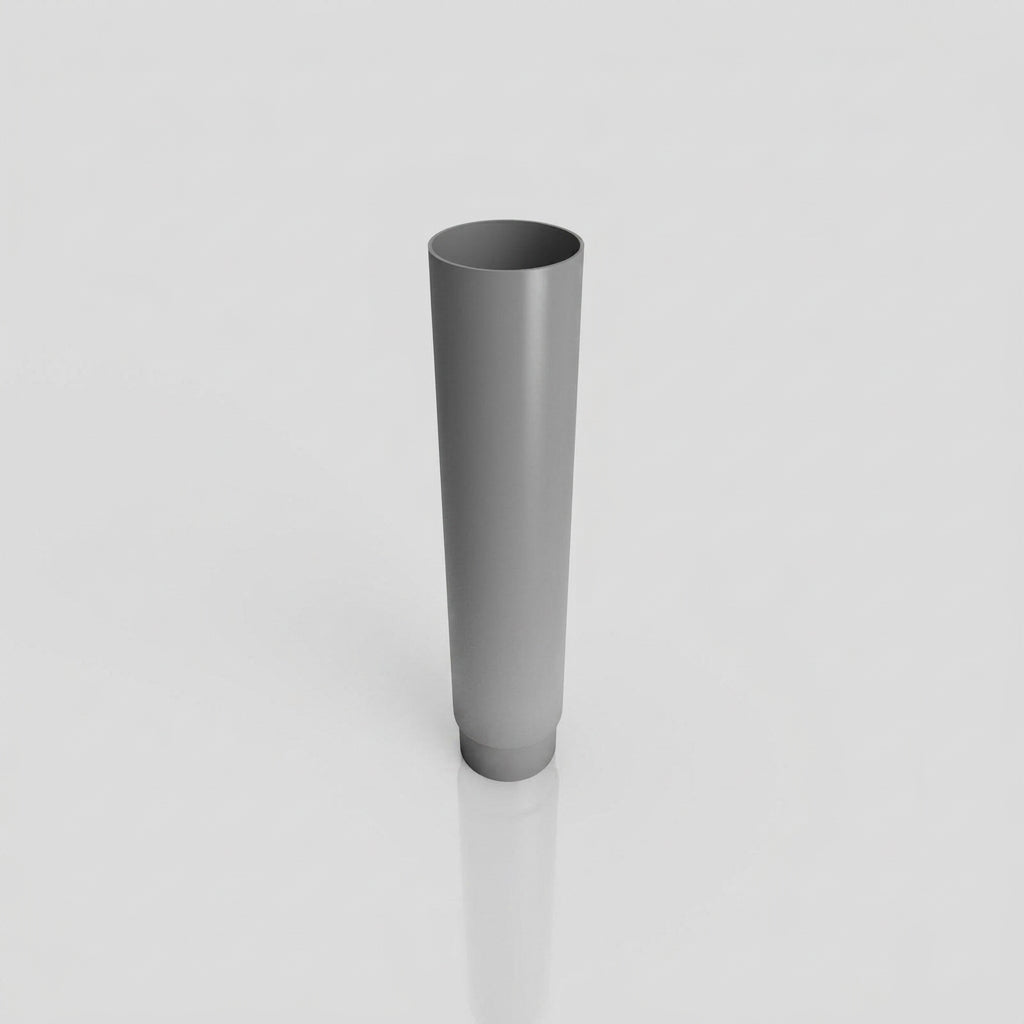 Aluminium Flush Joint Downpipe Sample — RAL 7037 / 63mmØ