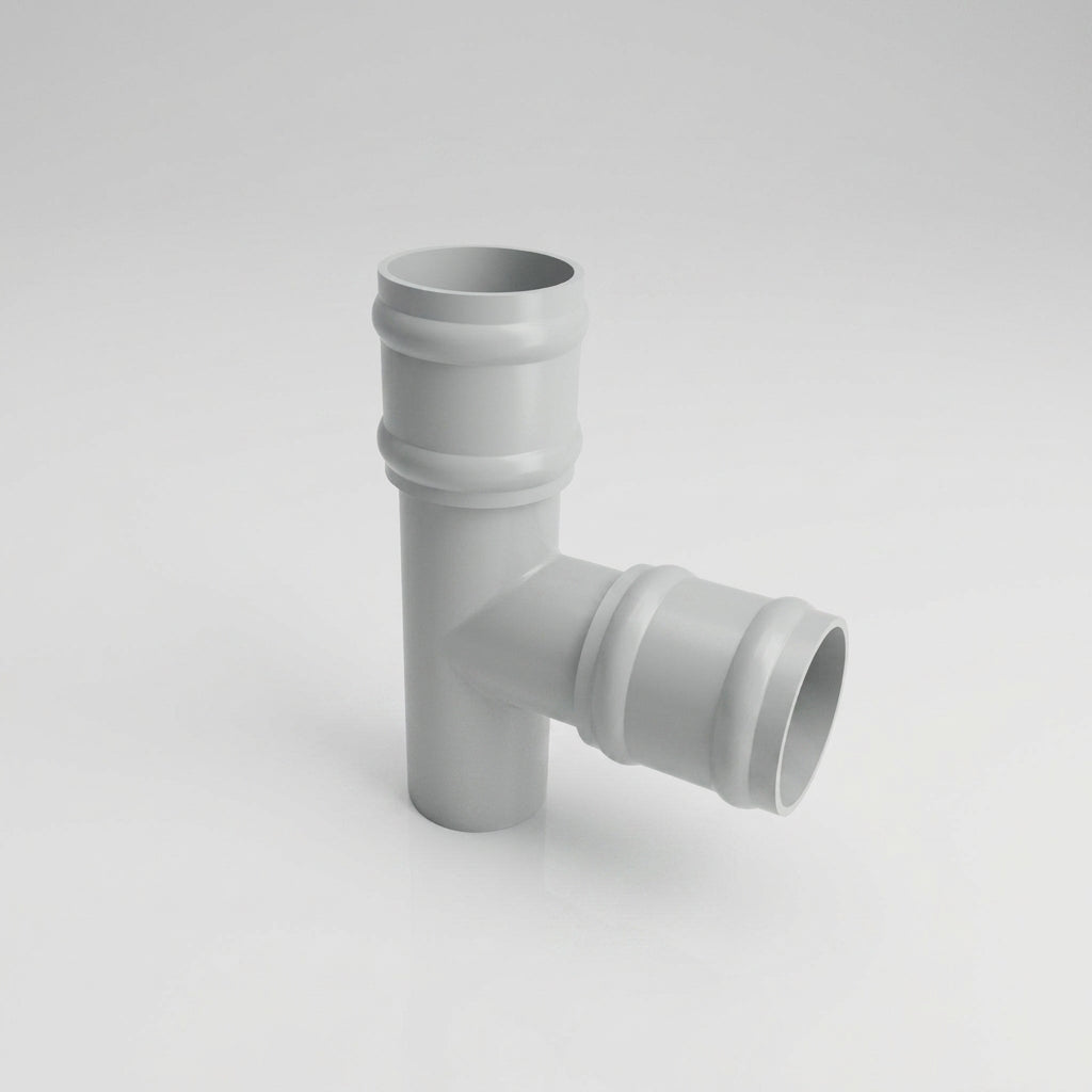 63mm Diameter Traditional Downpipe Branches 92.5° & 112.5° — RAL 7035 / 92.5 Degrees