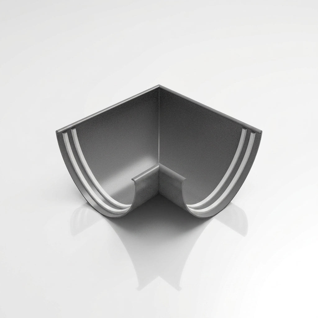 90° Aluminium Gutter Angle 130mm - Marine Grade (view 2)