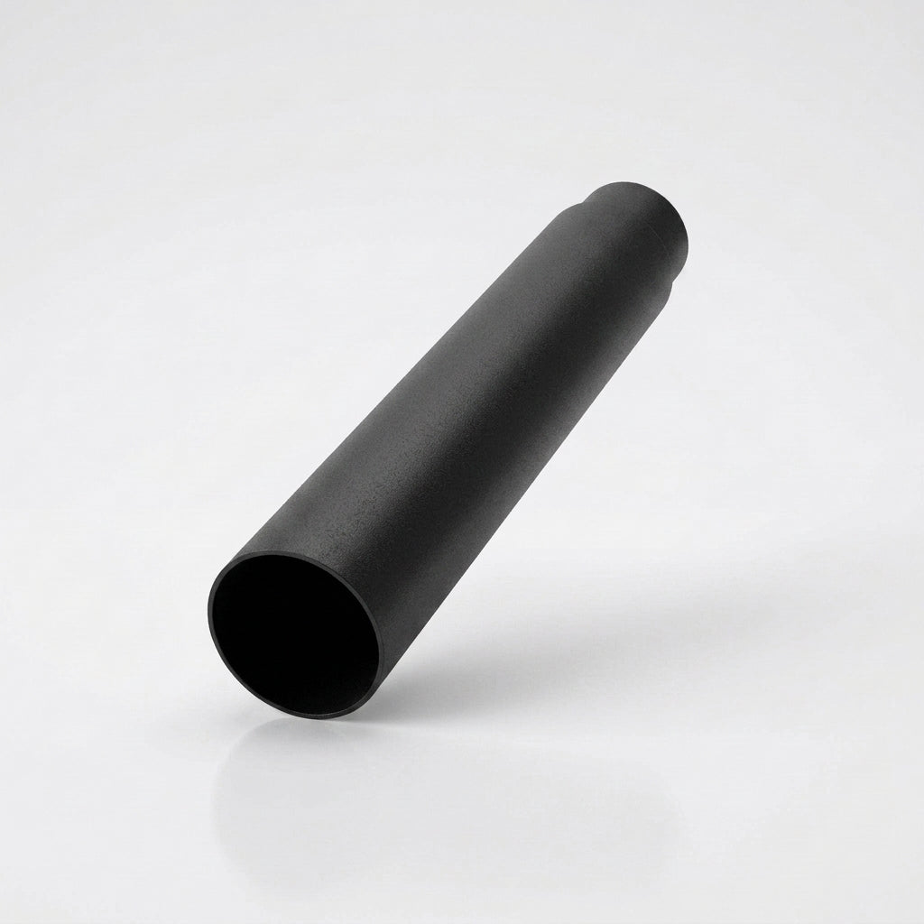 Flush Joint Aluminium Downpipe 63mm Diameter × 3m Length — Textured Black