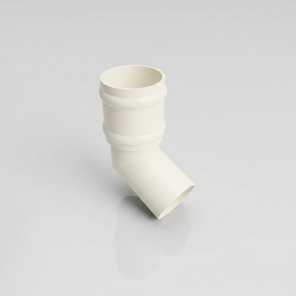 Traditional Aluminium Downpipe Bends 63mm Dia 92.5° 112.5° — RAL 9016 / 112.5 Degrees