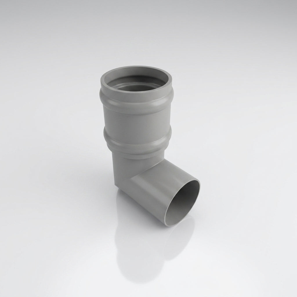 Traditional Aluminium Downpipe Bends 63mm Dia 92.5° 112.5° — RAL 7036 / 92.5 Degrees