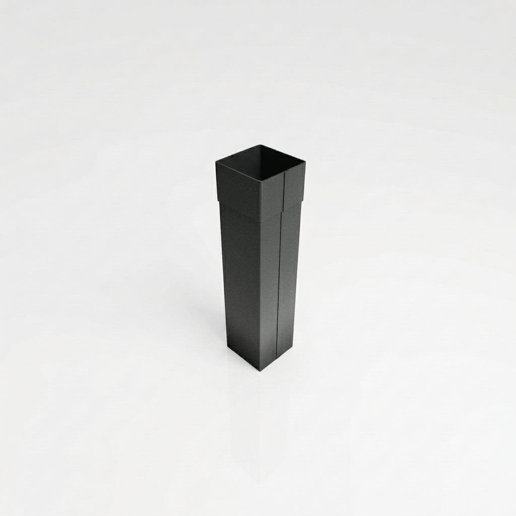 72x72mm Aluminium Gutter Outlet Spigot Extender — RAL 7021